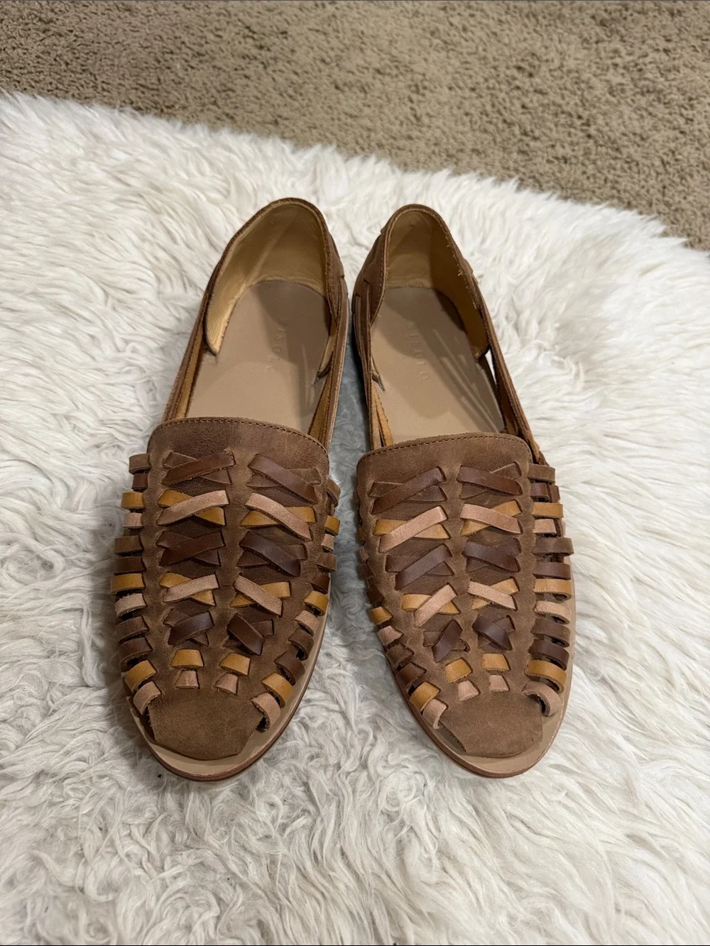 Nisolo Handwoven Leather Huarache Sandals Slip On Men's Size 9.5